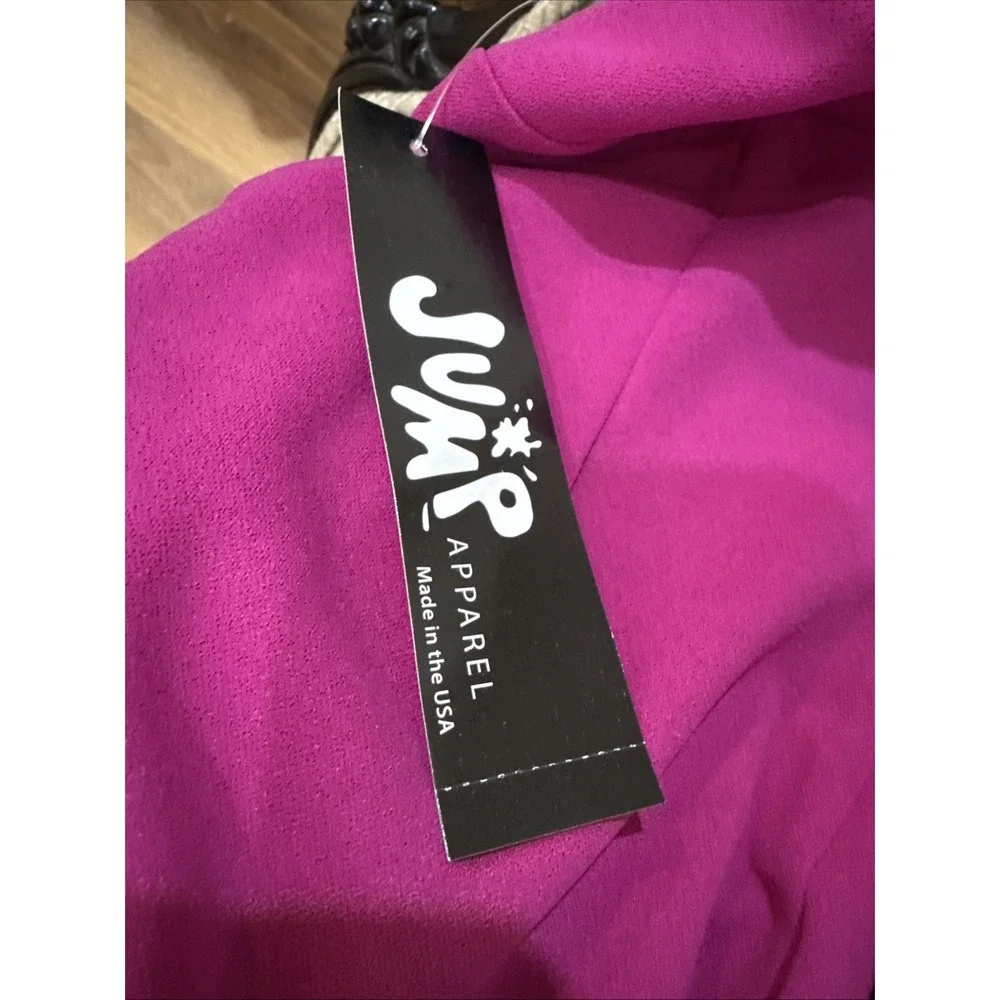 NWT $79 Jump Apparel Magenta V Neck Ruffle sleeveless Cocktail  Dress size M